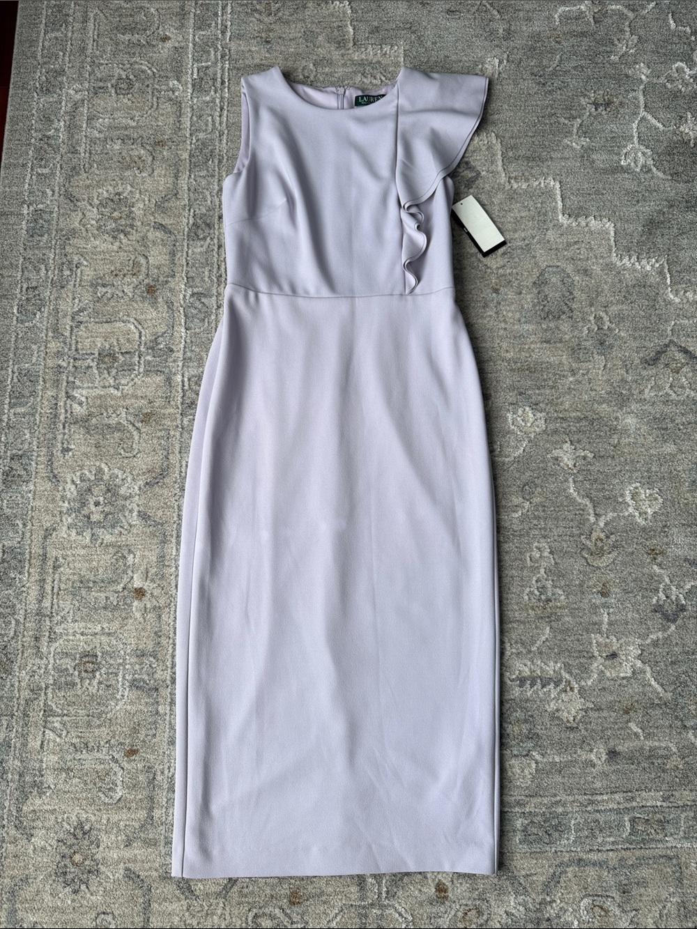 Lauren Ralph Lauren Lilac Ruffle Sheath Dress